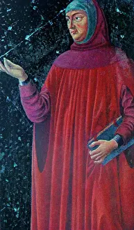 14th Century Prints: Portrait of Giovanni Boccaccio (1313-1375) Italian writer