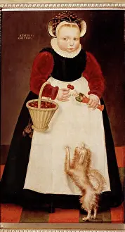 Playful Prints: Portrait of girl with dog by Hans Bock the Elder