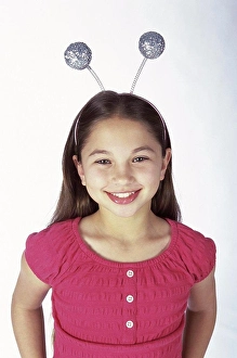 Straight Prints: Portrait of a girl wearing antennas on her head