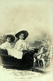 Romanov Prints: Portrait of Grand Duchesses Maria Nikolaevna of Russia (1899-1918) and Anastasia Nikolaevna of Russia (1901-1918)