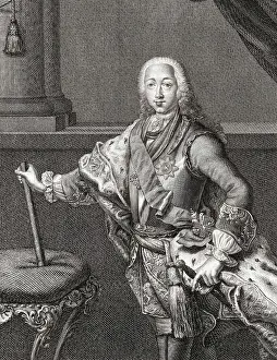 Royal Prints: Portrait of the Grand Duke Peter Feodorovich