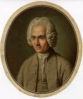 Graphic Arts Prints: Portrait of Jean-Jacques Rousseau (1712-1778), Alix, Pierre-Michel (1762-1817)