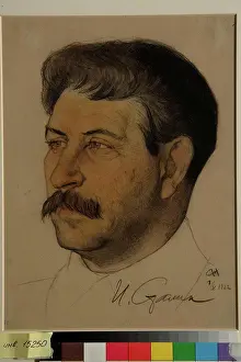 Soviet Prints: Portrait of Joseph Stalin (1879-1953) by Andreev