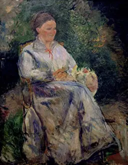 Pensive Prints: Portrait of Julie Pissarro 1875 Camille Pissarro (1830-1903 French) Oil on canvas Musee du Petit Palais