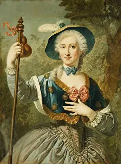 White Hair Prints: Portrait of a Lady, Three-Quarter Length