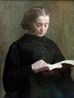 Painter Prints: Portrait of Mademoiselle Marie Fantin-Latour by Henri Fantin-Latour (1836-1904) French painter and lithographer
