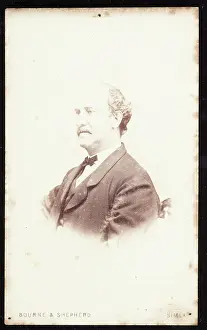 1860s Prints: ﻿Portrait of a man, 1860s, India, by Bourne & Shepherd