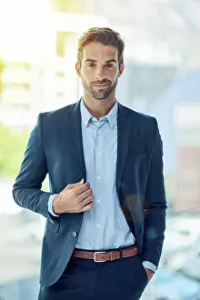 Smart Prints: Portrait, man and confidence in office for corporate empowerment