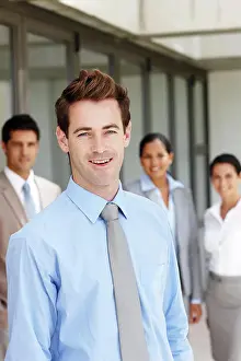 Architect Prints: Portrait, man and happy in office for leadership