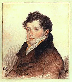 Collar Prints: Portrait of man by Pyotr Fyodorovich Sokolov
