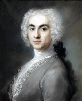 Pastel Prints: Portrait of a Man by Rosalba Carriera (1673-1757) a Venetian Rococo painter
