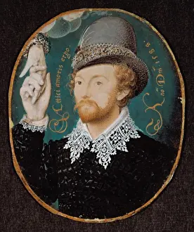 Author Prints: Portrait of a Man (Thought to be Shakespeare) 1588 Nicholas Hilliard (ca)
