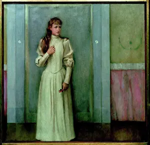 Belgium Prints: Portrait of Marguerite Landuyt, Khnopff, Fernand (1858-1921)