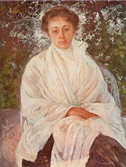 1910 Prints: Portrait of Maria Andreyeva by Isaak Izrailevich Brodsky