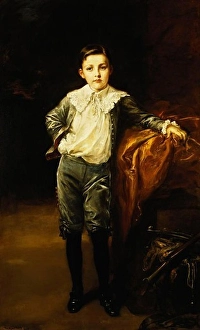 19th Century European Art Prints: Portrait of a Master Eckstein, Standing full length