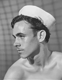 Attractive Prints: portrait of a nude sailor c.1958