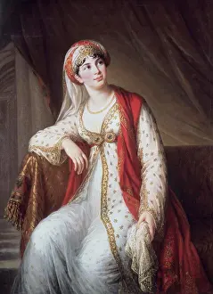 One Young Woman Only Prints: Portrait of the Opera Singer Grassini 1805 Elizabeth Louise Vigee-Lebrun (1755-1842 French)