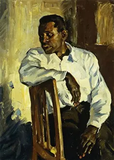 Half Length Prints: Portrait of Paul Robeson. Randall Davey (1887-1964). Oil on canvas. 82 x 58.5cm