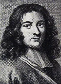 Writer Prints: Portrait of Pierre Bayle (1647-1706) a French philosopher and writer. Dated 17th Century