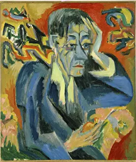 Block Prints: Portrait of the Poet Frank Ernst Ludwig Kirchner (1880-1938 German) Oil on canvas Christie's Images