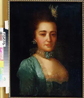 Earring Prints: Portrait of Praskovya Golitsyna by anonymous artist