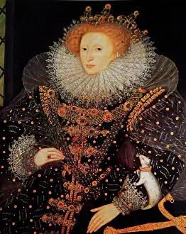 Queen Elizabeth I Prints: Portrait of Queen Elizabeth I of England (1533-1603) Queen of England. Dated 16th Century