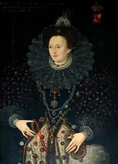 England Prints: portrait of Queen Elizabeth I of England reigned 1558-1603