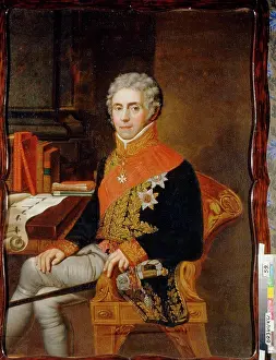 Gray Hair Prints: Portrait of russian general Ivan Tutolmin by anonymous artist