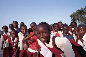 Schoolgirl Prints: Portrait of school children, Banjul, Gambia