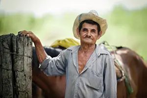 Out Door Prints: Portrait of a senior man