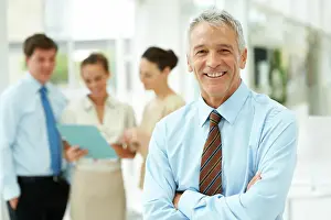 Smart Prints: Portrait, senior man and business with arms crossed
