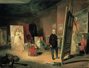 Paintbrush Prints: Portrait of Sir Francis Grant in His Studio, John Ballantyne, (1815-1897/British)