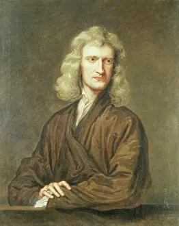 Sciences Prints: Portrait of Sir Isaac Newton Sir Godfrey Kneller (1646-1723/British) Oil on Canvas