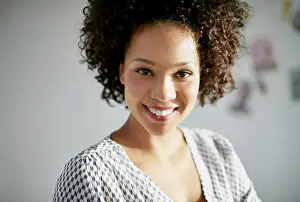 Ambition Prints: Portrait, smile and creative business woman in office for career
