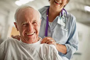 Doctors Prints: Portrait of a smiling elderly man