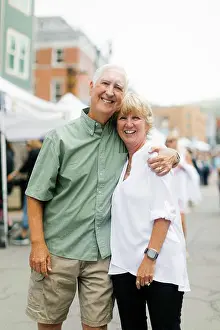Senior Women Prints: Portrait of smiling senior couple