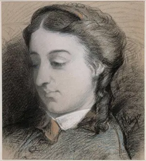 Francais Prints: Portrait the sorange dudevant-clenes Auguste Clsinger (1814-1883)