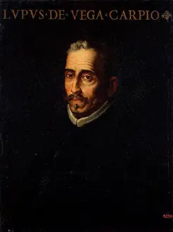 Author Prints: Portrait of spanish author Lope de Vega by Luis Tristan de Escamilla