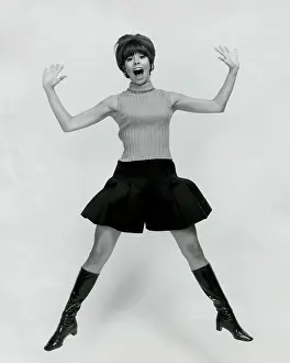 Skirt Prints: Portrait of a teenage girl shouting and gesturing