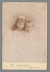 Portrait of two unknown children