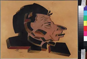 Expressive Prints: Portrait of Vsevolod Meyerhold (1874-1940), Kulbin, Nikolai Ivanovich (1868-1917)