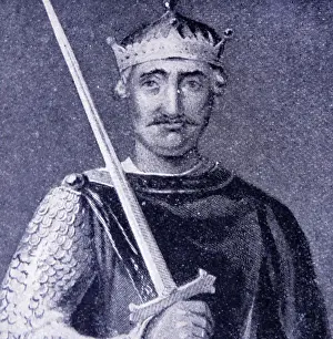 11th Century Prints: Portrait of William the Conqueror (1028-1087) the first Norman King of England