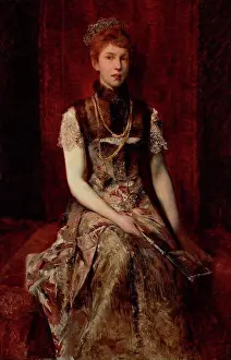 Redhead Prints: Portrait of woman by anonymous artist, painting, Austria, Vienn, Vienna Museum, 145, 5x93