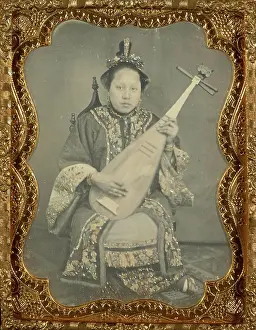 Portrait of a Woman with a Mandolin. Unknown maker, American