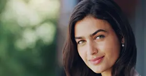 Internship Prints: Portrait, woman and smile in city for travel
