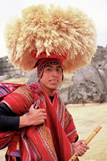 Inca Prints: Portrait of a young Peruvian man in traditional dress