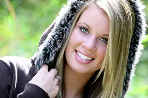 Hood Prints: Portrait of young woman