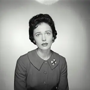 Facial Expression Prints: Portrait of a young woman frowning