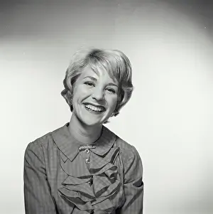 Brooch Prints: Portrait of a young woman smiling