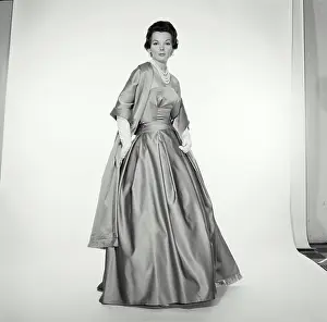 One Young Woman Only Prints: Portrait of a young woman wearing an evening gown